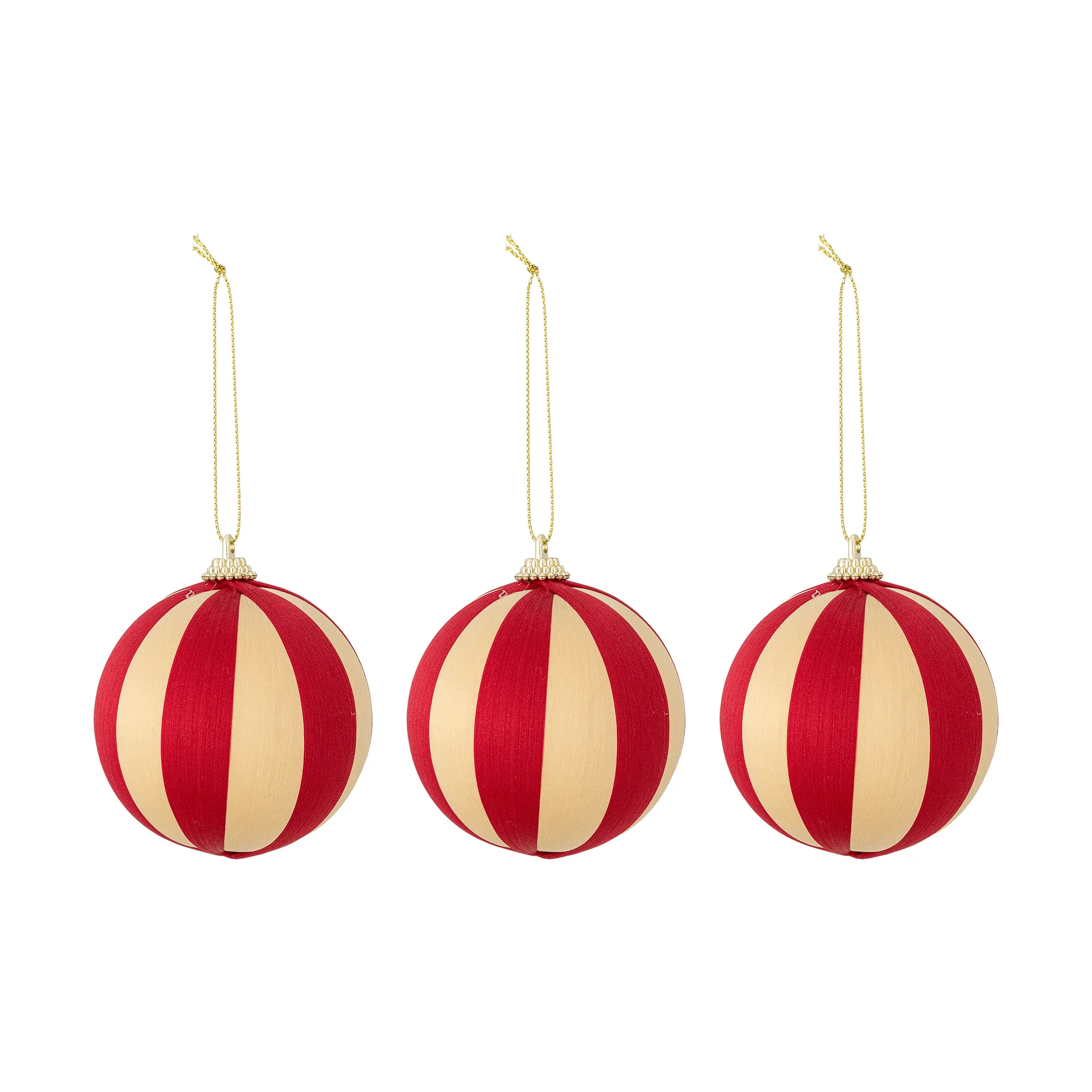 Wynn kerstbal, Rood, 3-pack, Ø8 cm Bloomingville