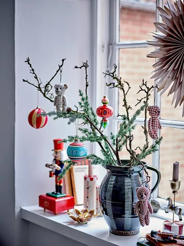Wynn kerstbal - Rood, 3-pack, Ø8 cm - Bloomingville