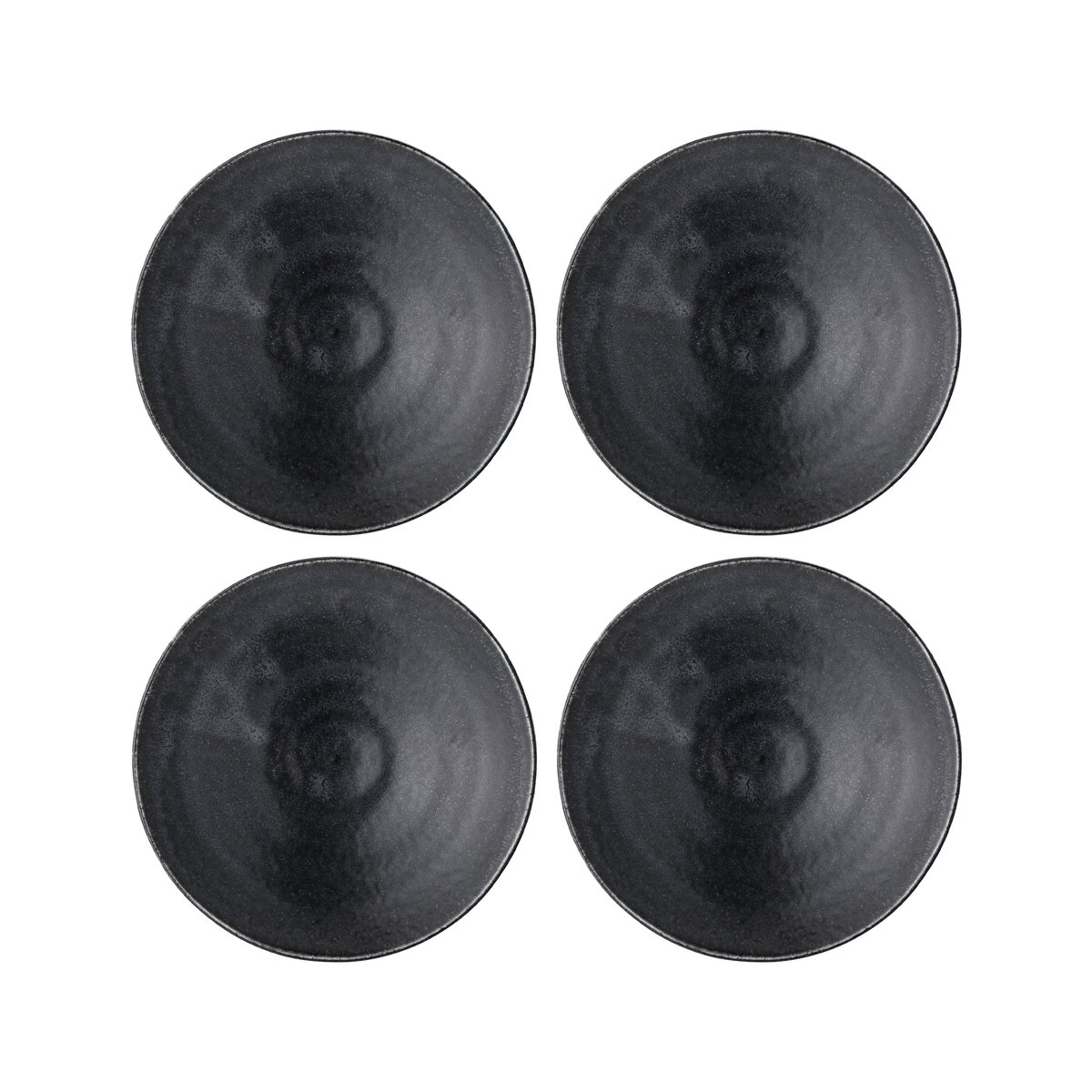 Bloomingville Yoko bord 16 cm 4-pack Zwart | Scandinavisch Interieur | Kleine borden | Zwart