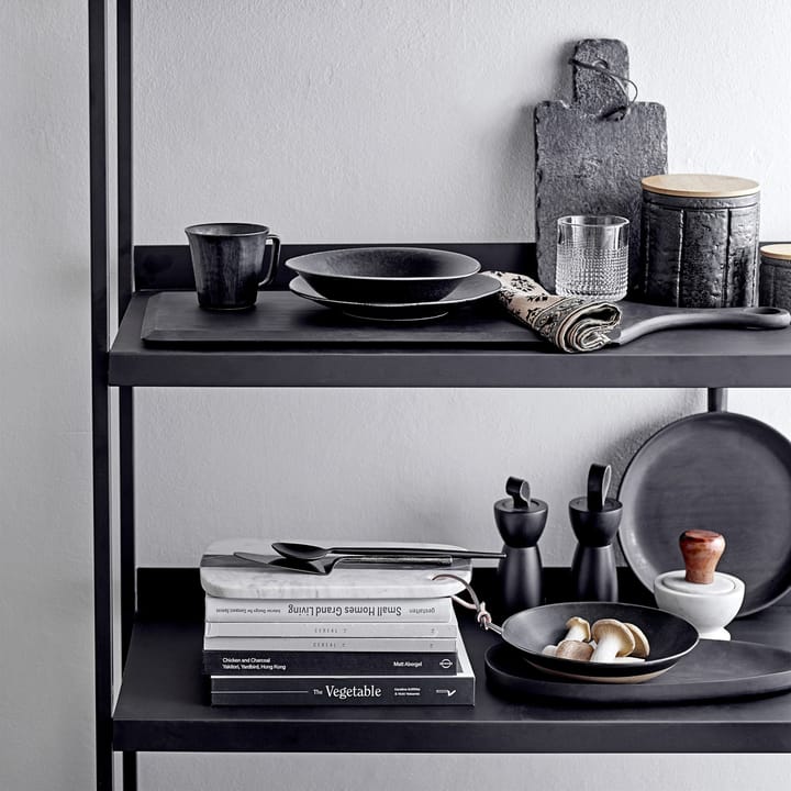 Yoko bord 24 cm 4-pack, Zwart Bloomingville