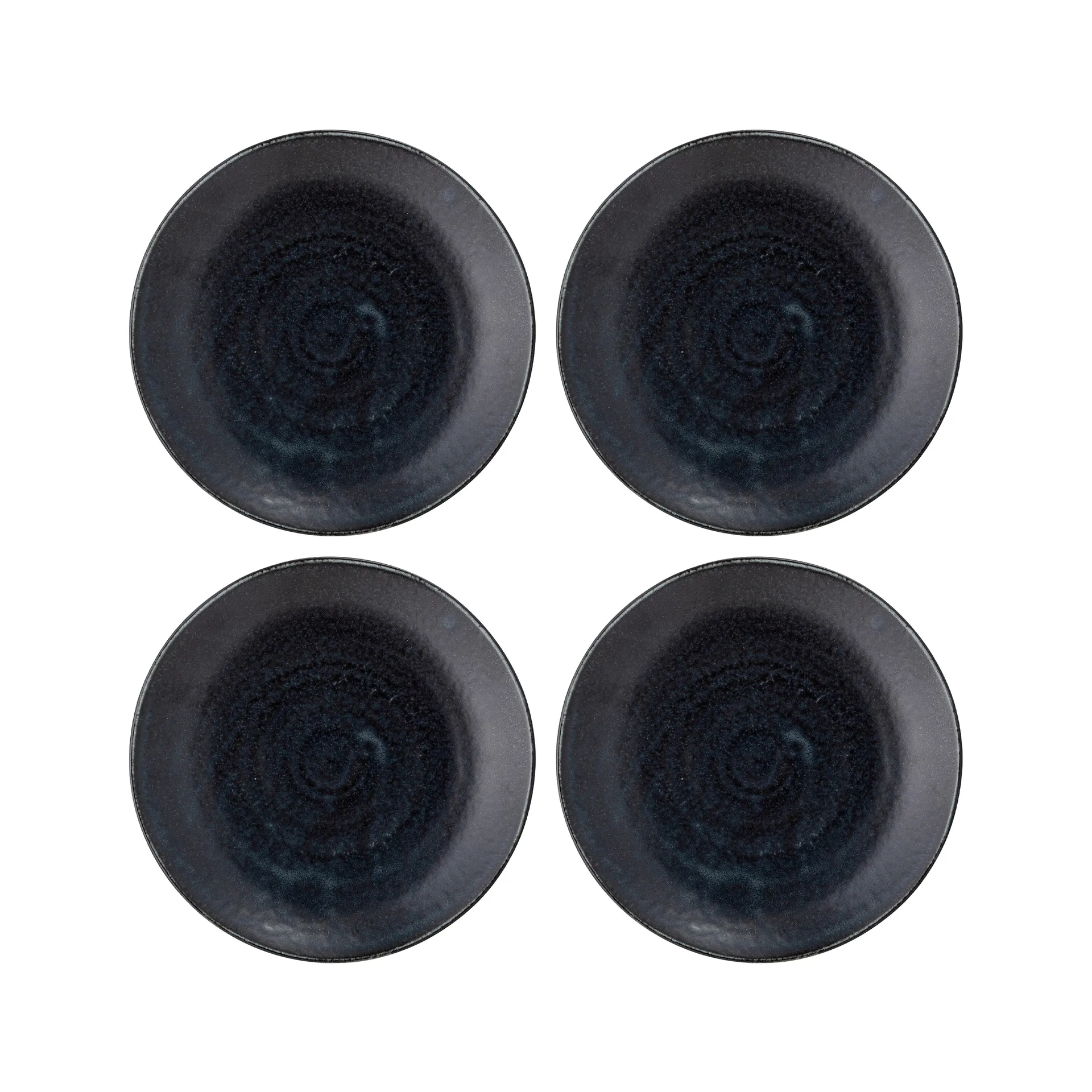 Yoko bord 24 cm 4-pack, Zwart Bloomingville