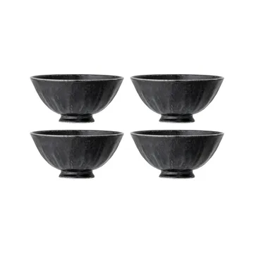 Yoko kom 13,5 cm 4-pack - Zwart - Bloomingville
