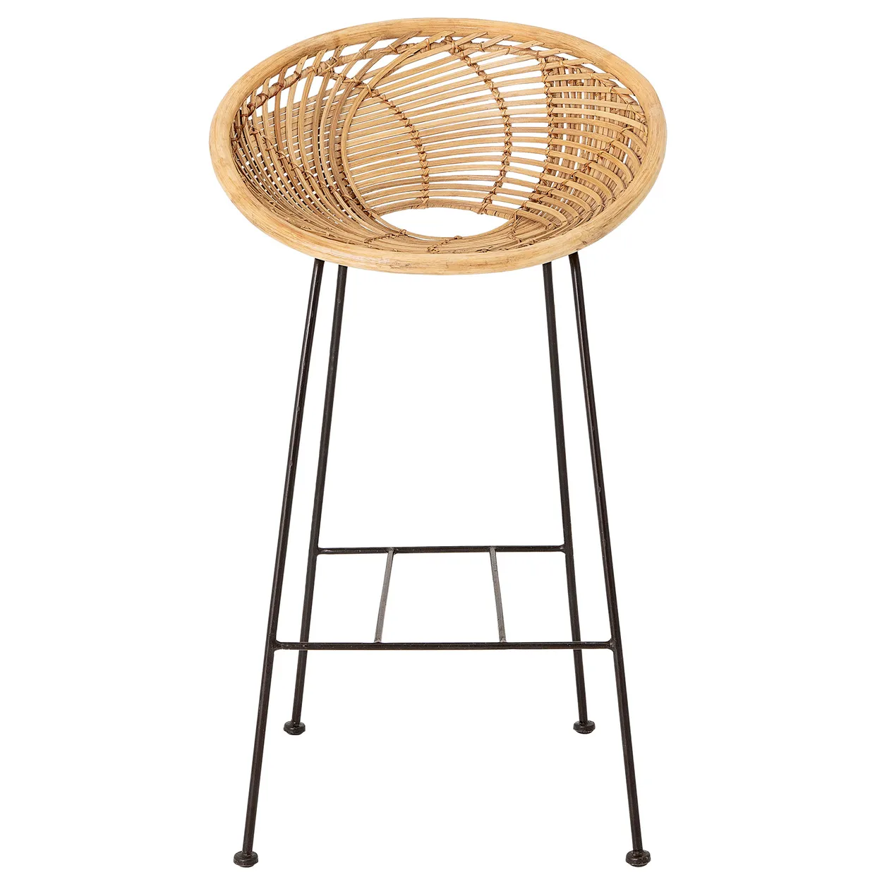 Bloomingville Yonne barstoel rotan Natuur | Scandinavisch Interieur | Barstoelen | Zwart