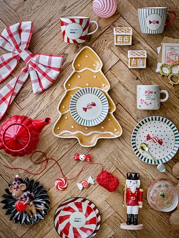 Yule bord Ø16 cm - Natuur-rood - Bloomingville