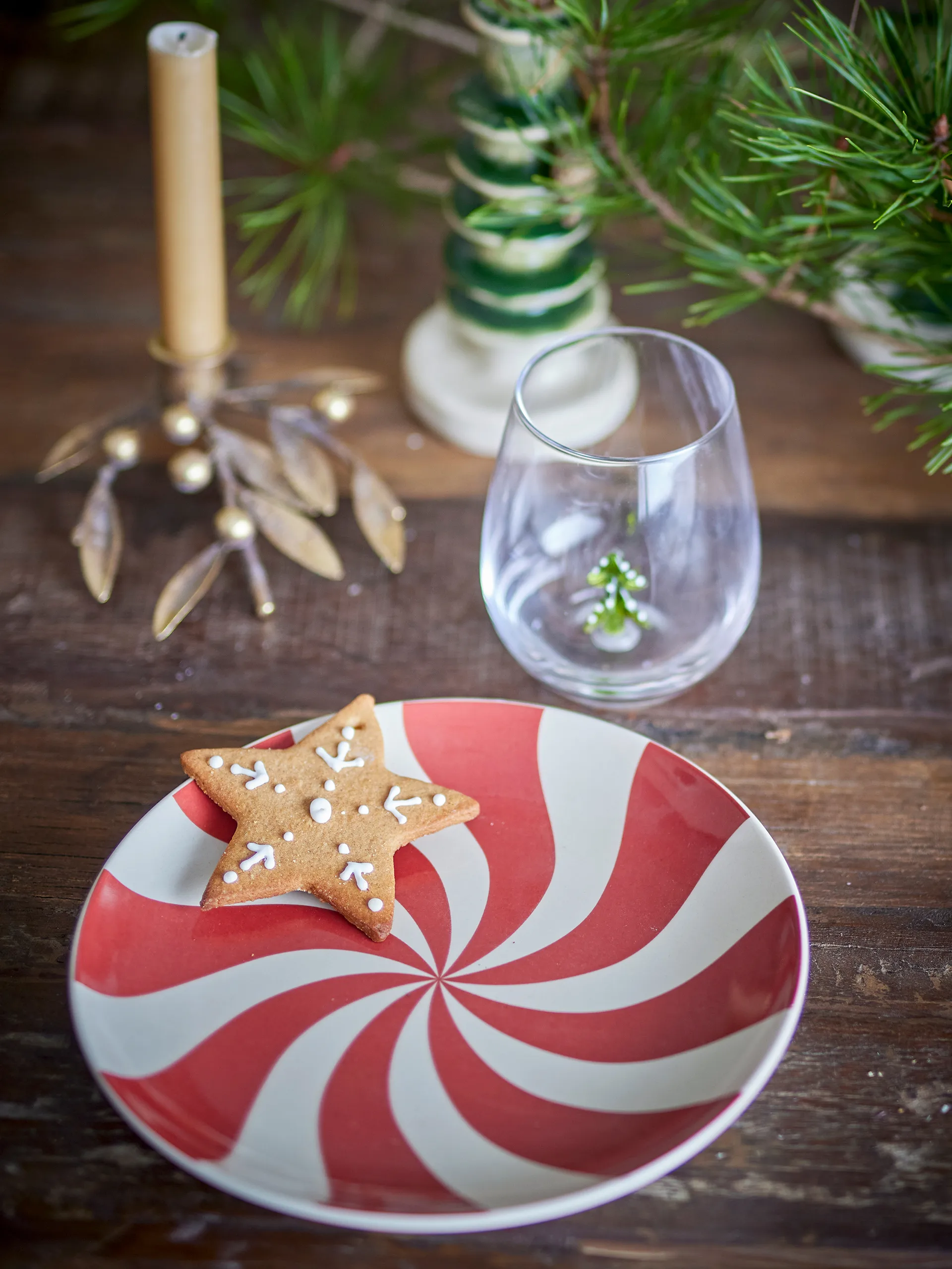 Yule bord Ø23 cm, Natuur-rood Bloomingville