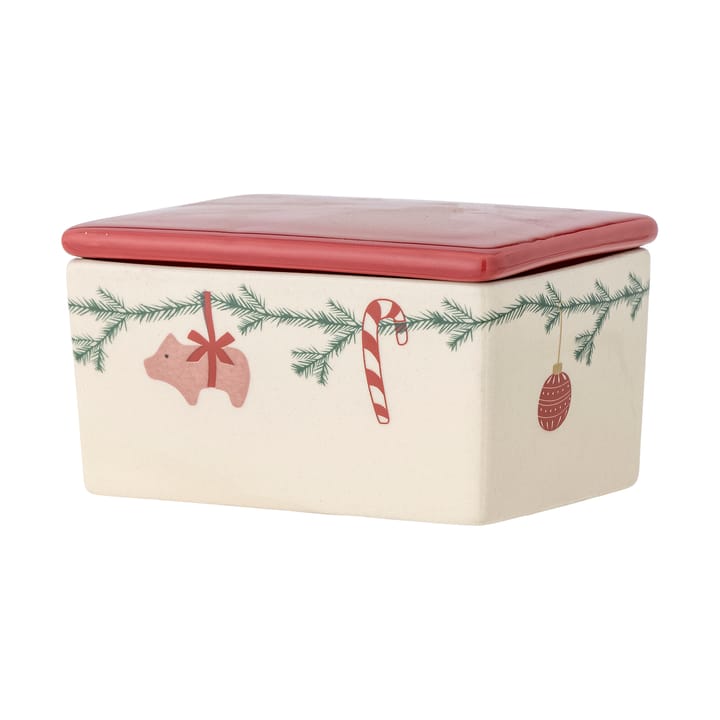 Yule botervloot 12,5x7 cm, Wit-rood Bloomingville