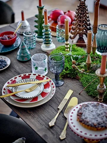 Yule decoratie dennenbomen 2 delen - Beige-groen - Bloomingville