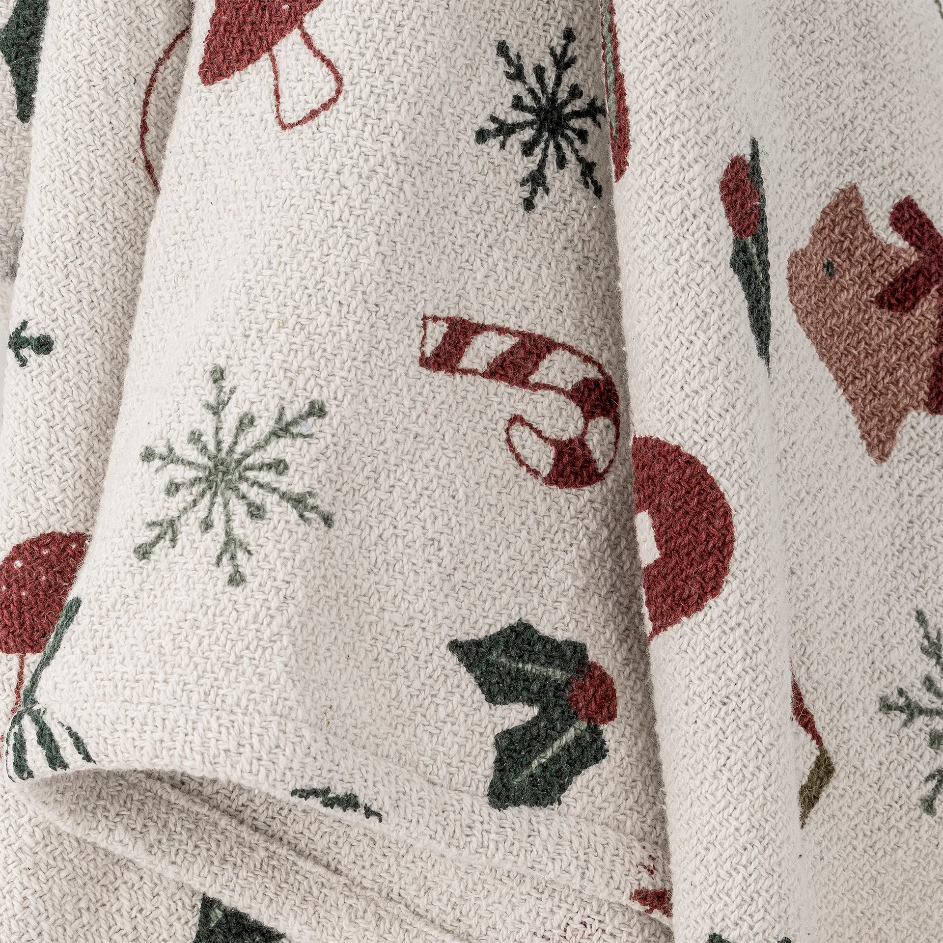 Yule deken 130x160 cm, Beige Bloomingville