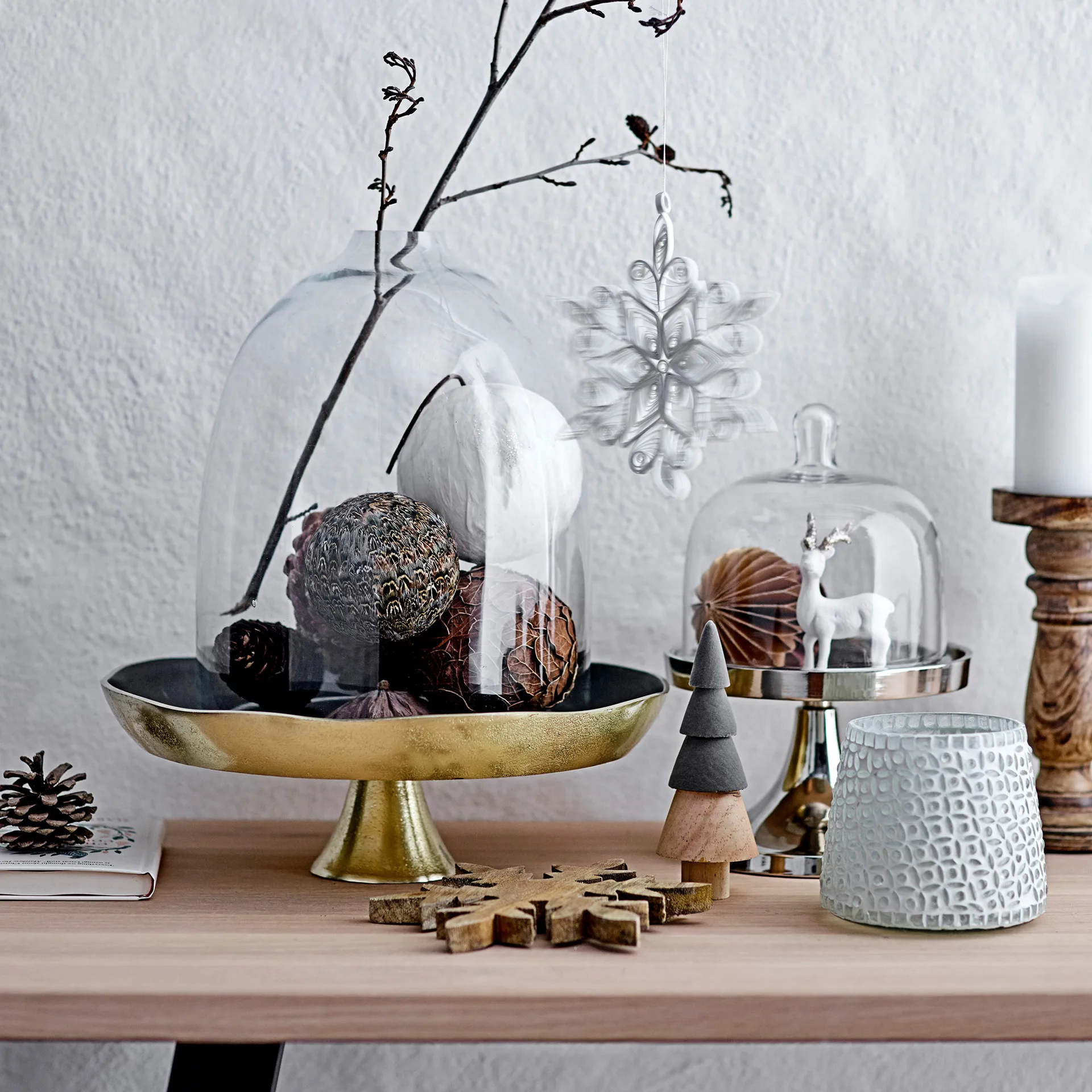 Zada Ornament eikenblad kerstbal, Bruin Bloomingville