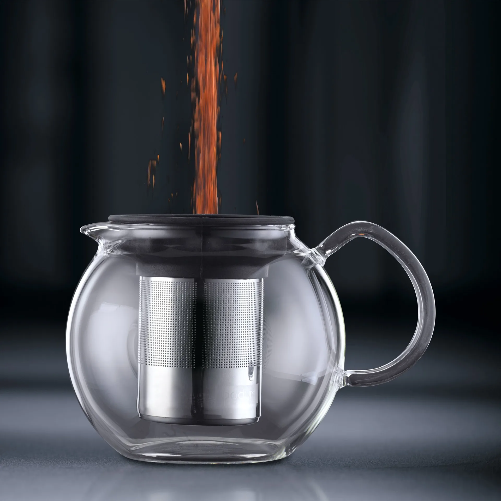 Assam theepot chroom, 1 l. Bodum