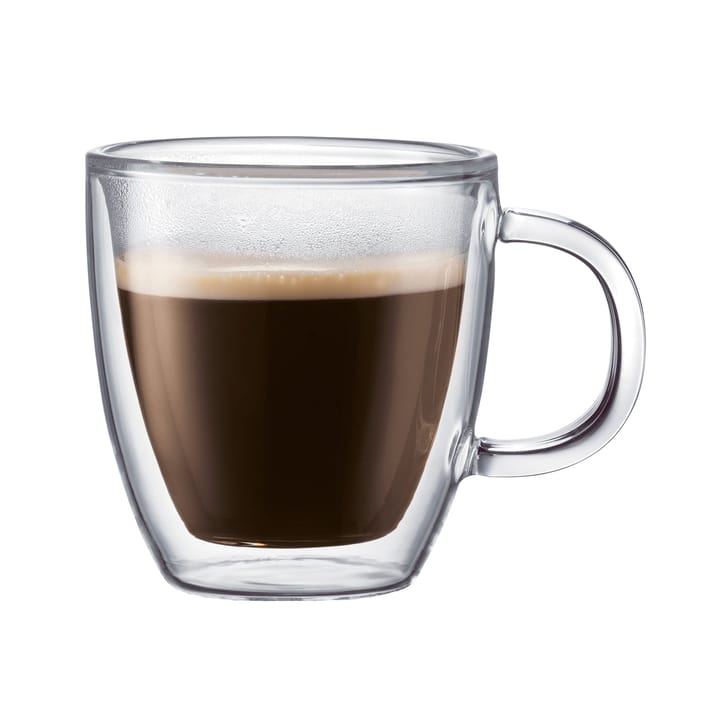 Bistro dubbelwandig glas met handvat 2-pack, 0,3 l. Bodum