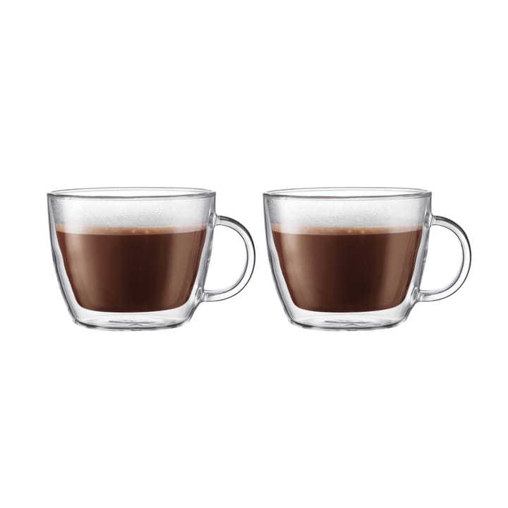 Bistro dubbelwandige lattemok met oor 45 cl - 2-pack - Bodum