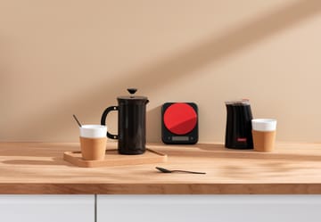 Bistro keukenweegschaal 13x15,7 cm - Zwart-rood - Bodum