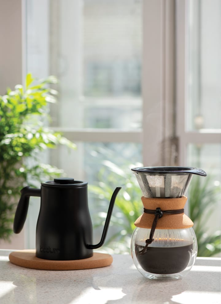 Bistro svanhals fluitketel 8 koppen, Black Bodum