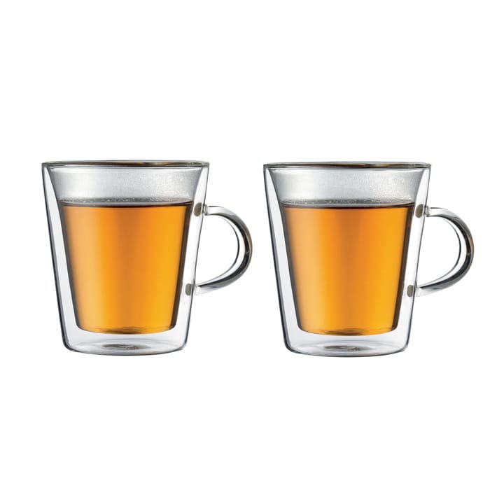Canteen dubbelle laag glas met handvat 2-pack - 0.2 l - Bodum