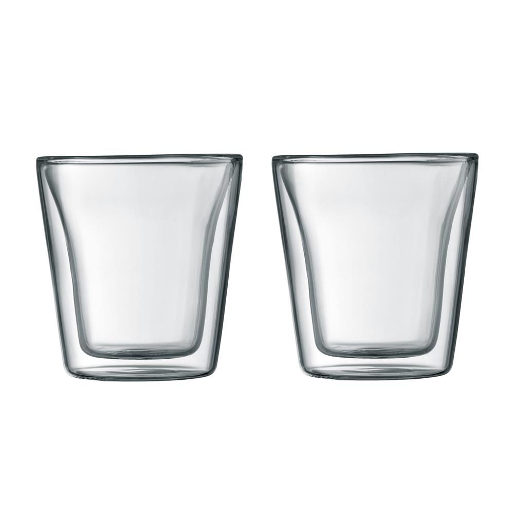 Bodum Canteen dubbelwandig glas 2-pack 0.1 l