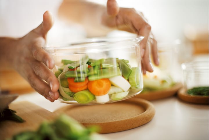 Hot Pot kommenset met kurkdeksel 3-pack, Glazen Bodum