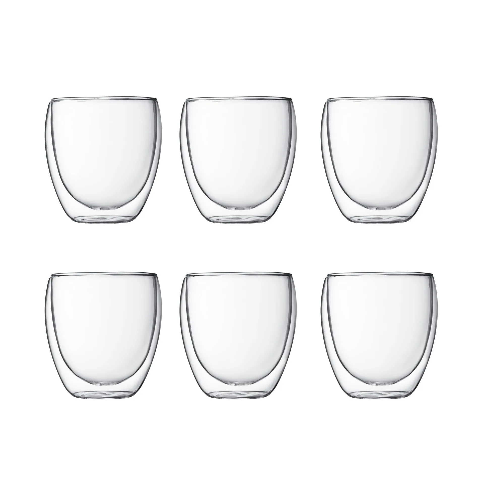 Pavina dubbelwandig glas 6-pack, 0,25 l. Bodum