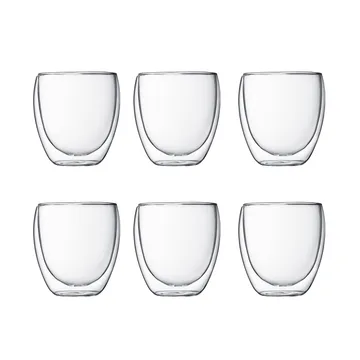 Pavina dubbelwandig glas 6-pack - 0,25 l. - Bodum