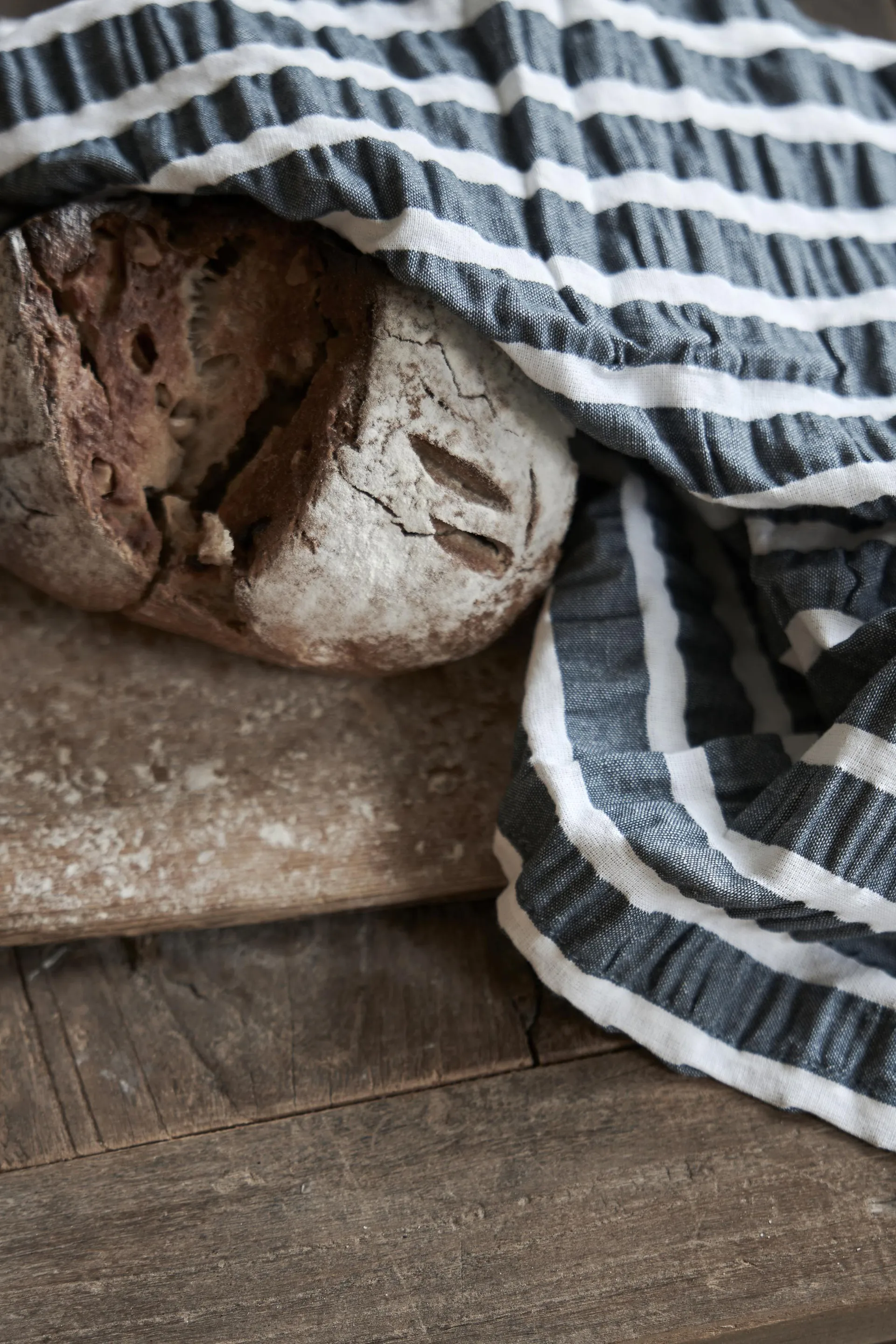 Alina keukendoek 50x70 cm, Blauw-wit Boel & Jan