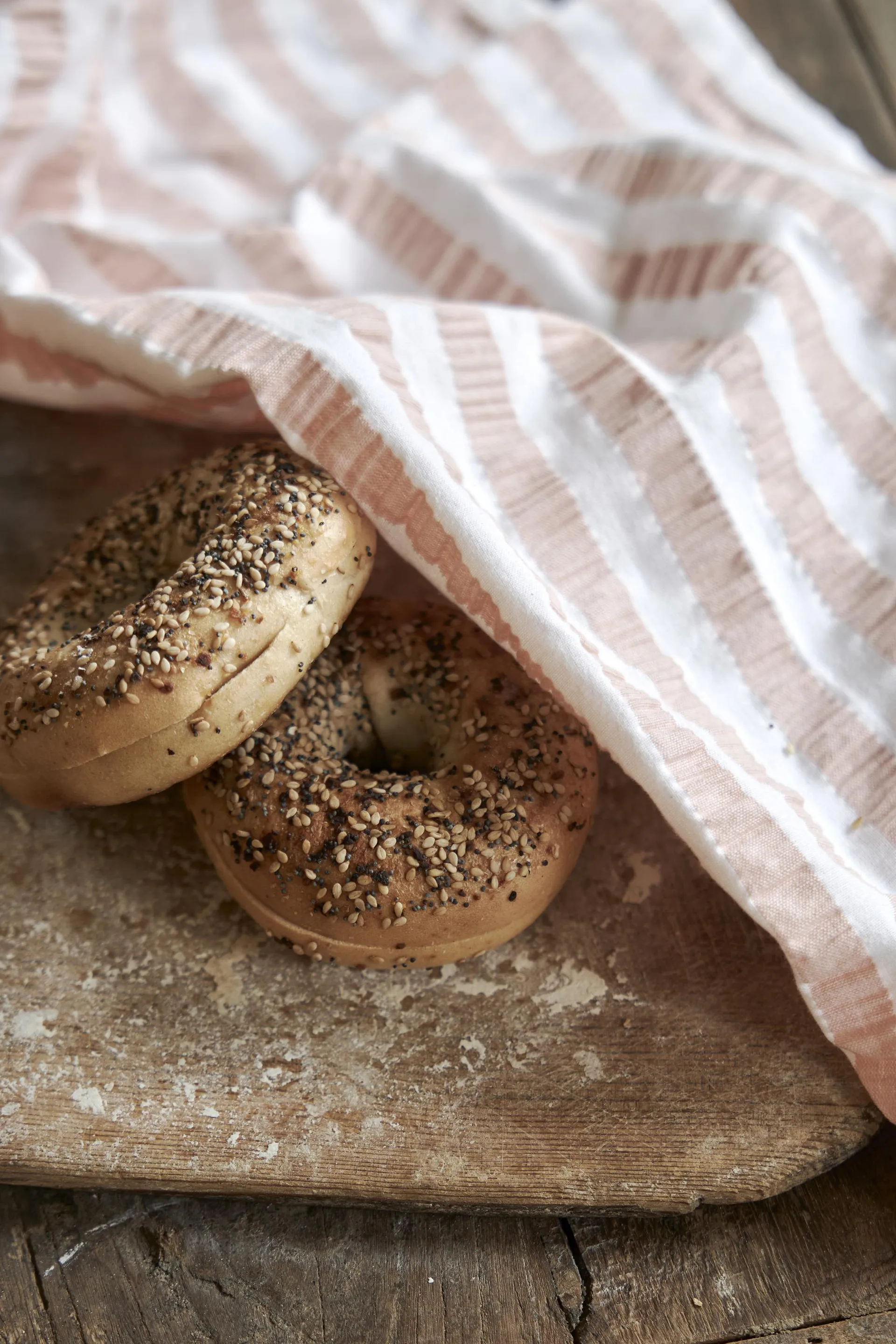 Alina keukendoek 50x70 cm, Roze-wit Boel & Jan