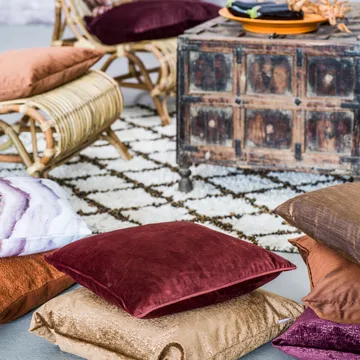 Anna kussenhoes fluweel - roestrood - Boel & Jan