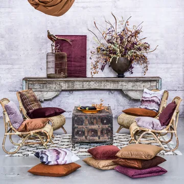 Anna kussenhoes fluweel - roestrood - Boel & Jan