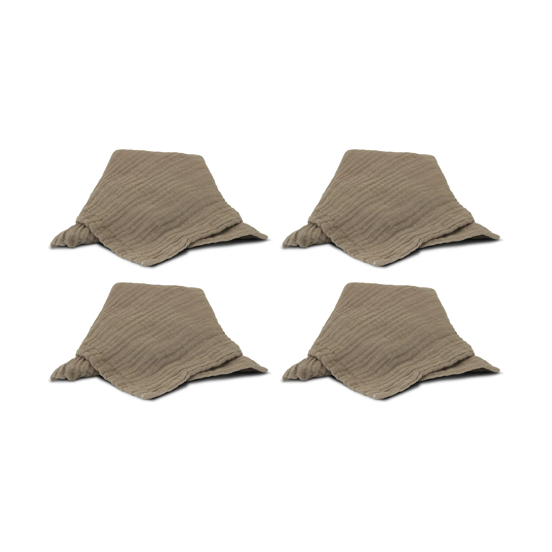 Astrid servet 40x40 cm 4-pack, Bruin Boel & Jan