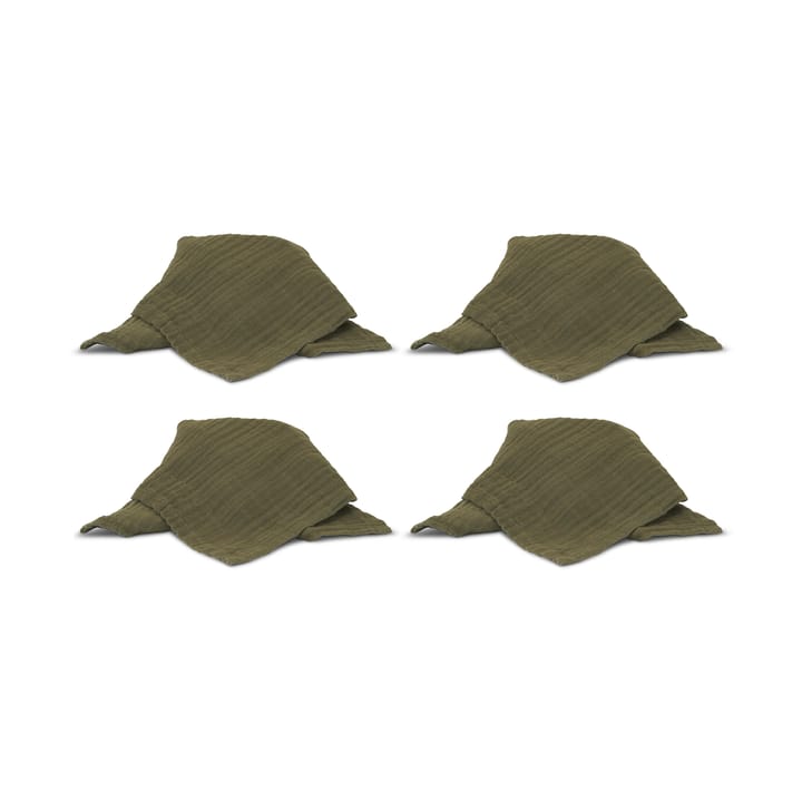 Astrid servet 40x40 cm 4-pack, Groen Boel & Jan
