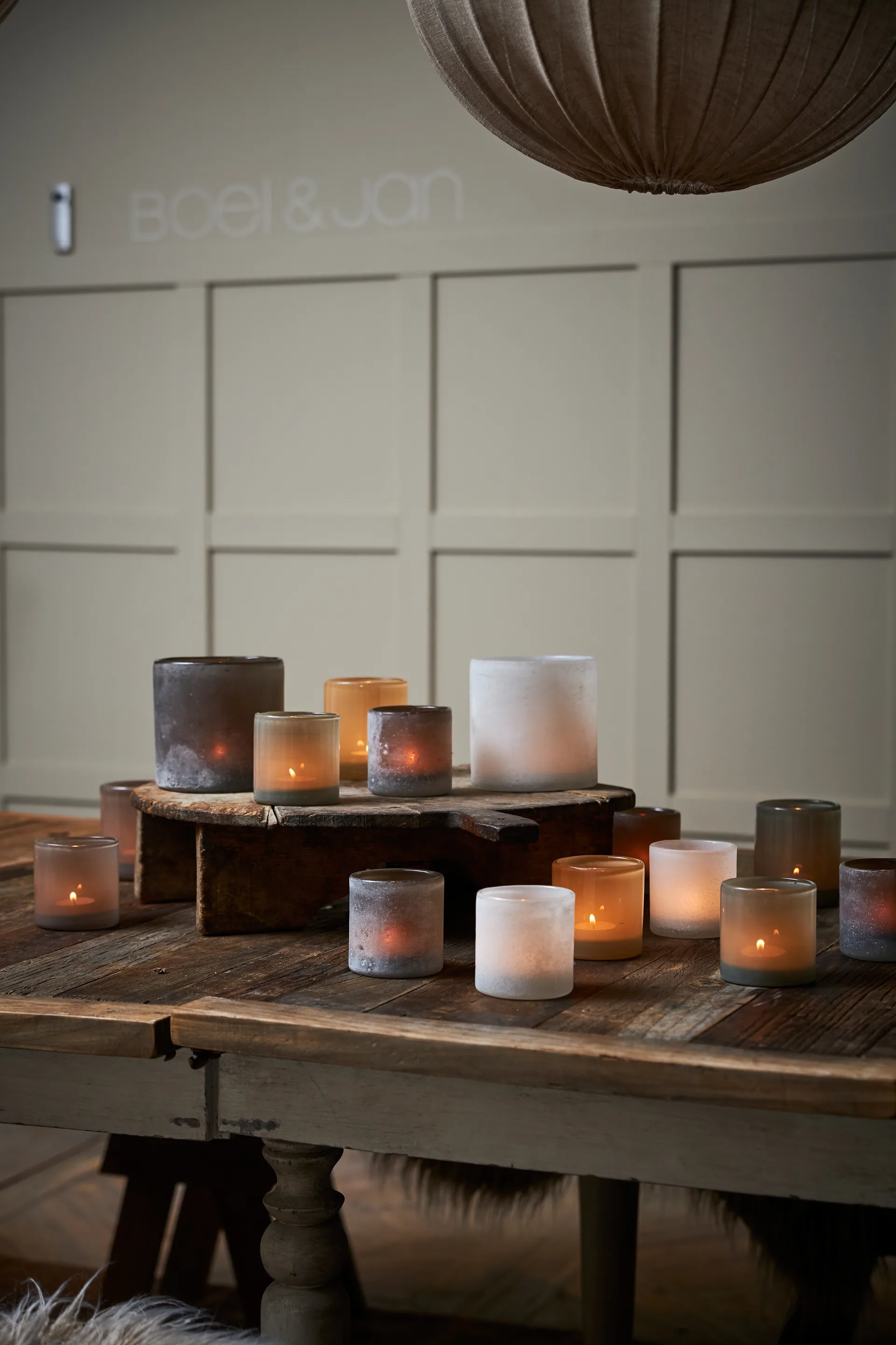 Bungenäs Waxinelichtjeshouder Ø8 cm, Grijs Boel & Jan