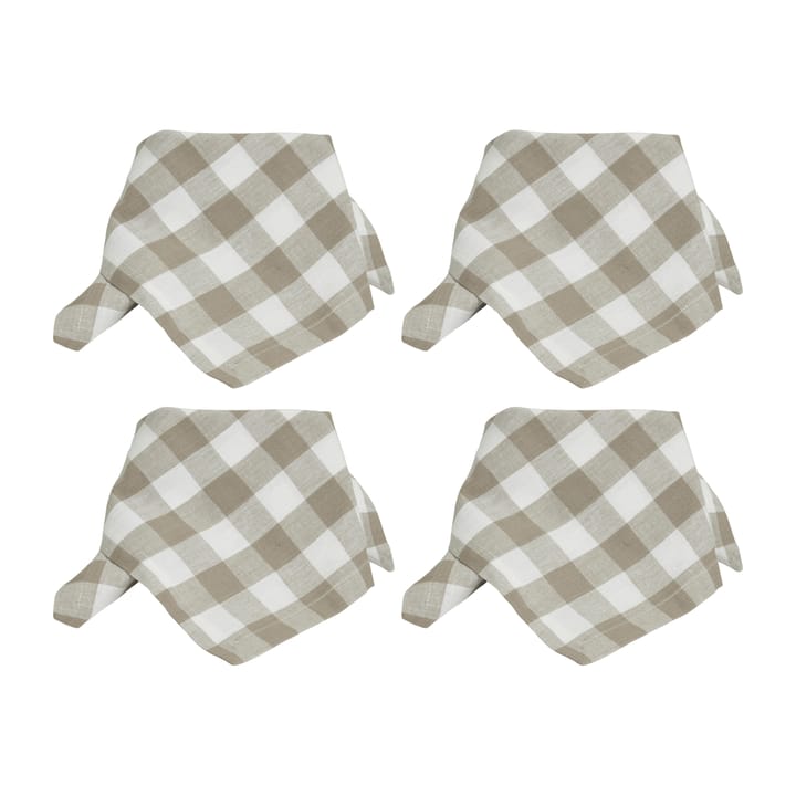 Grete servet 40x40 cm 4-pack - Beige - Boel & Jan