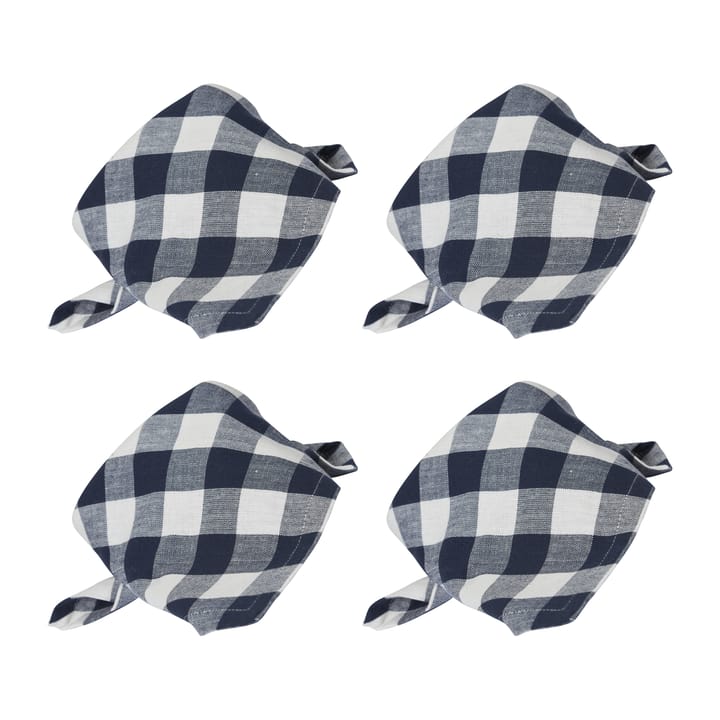 Grete servet 40x40 cm 4-pack - Blauw - Boel & Jan