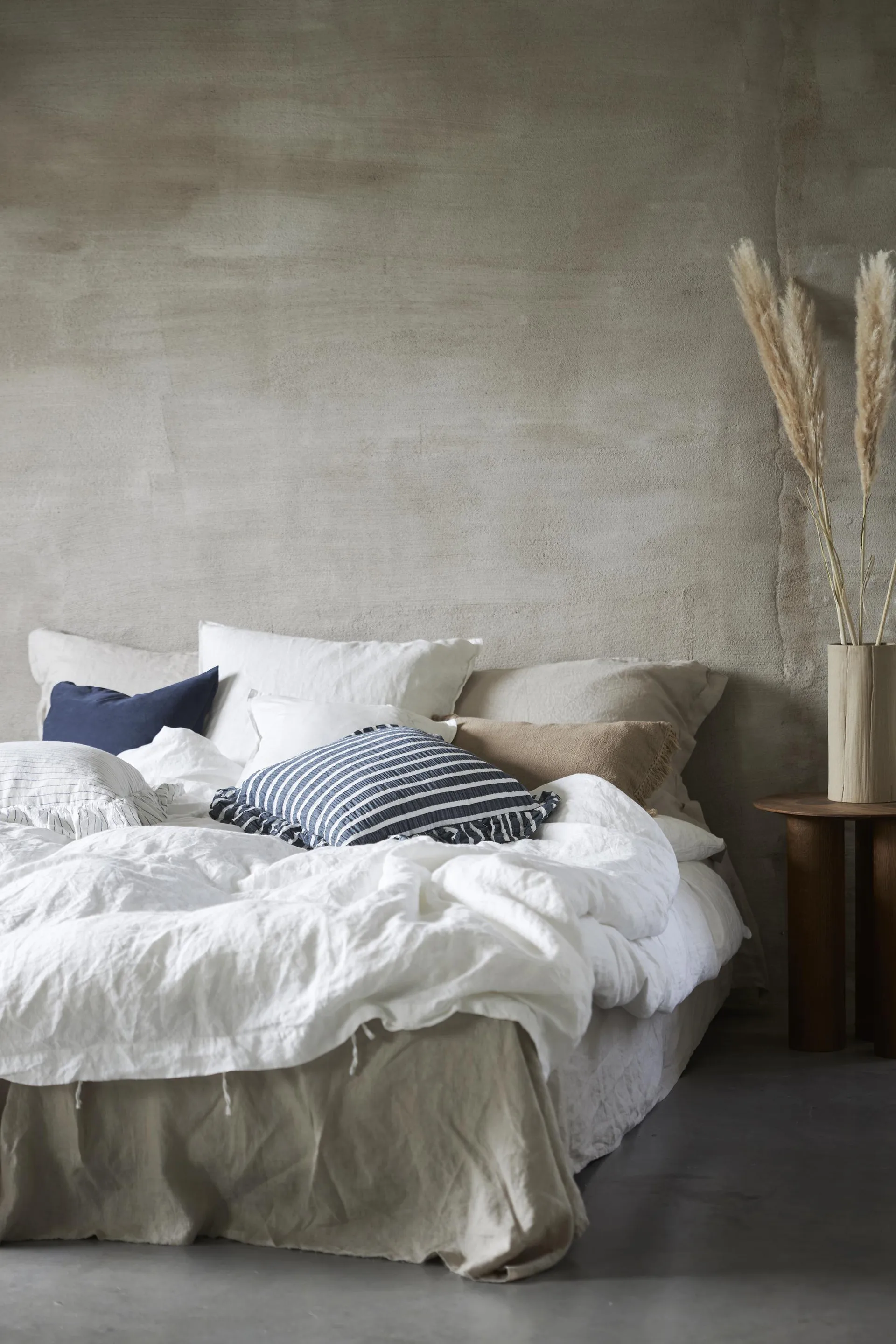 Hanna kussenhoes 45x45 cm, Wit Boel & Jan