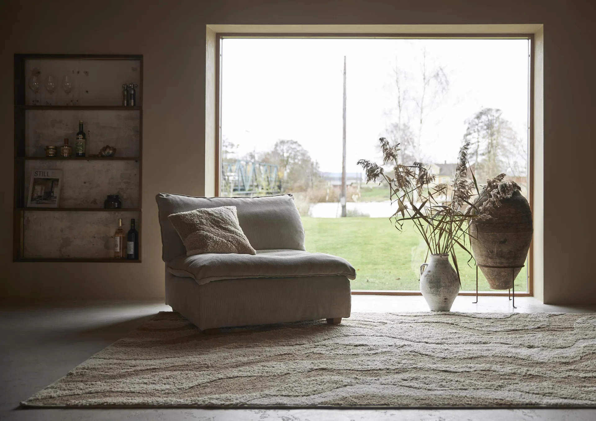 Idun kussenhoes 45x45 cm, Beige-bruin Boel & Jan