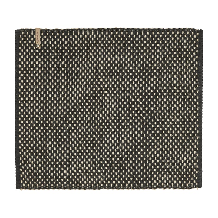 Jute check placemat katoen 35x45 cm, Zwart Boel & Jan