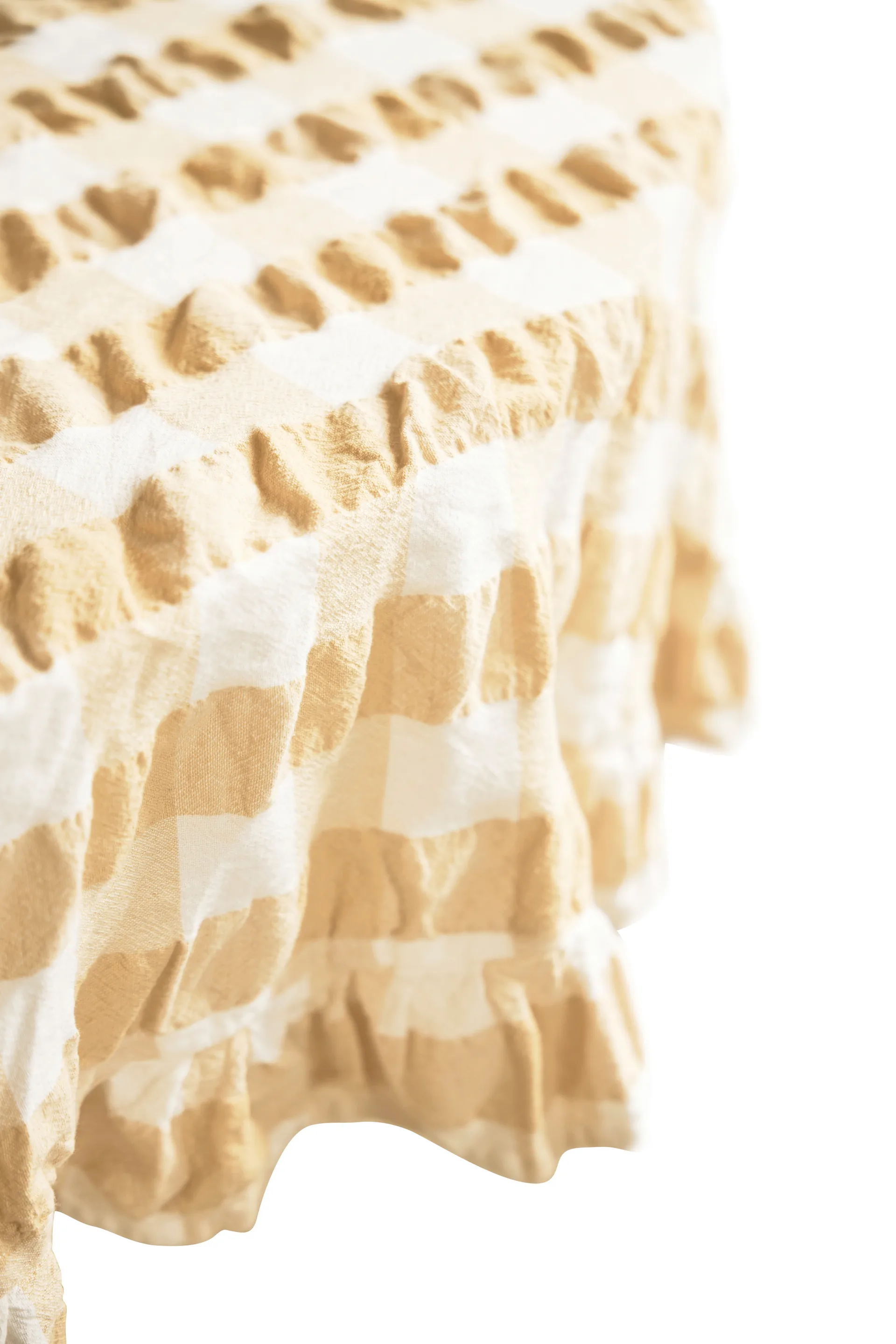 Kullavik tafelkleed Ø170 cm, Geel-wit Boel & Jan