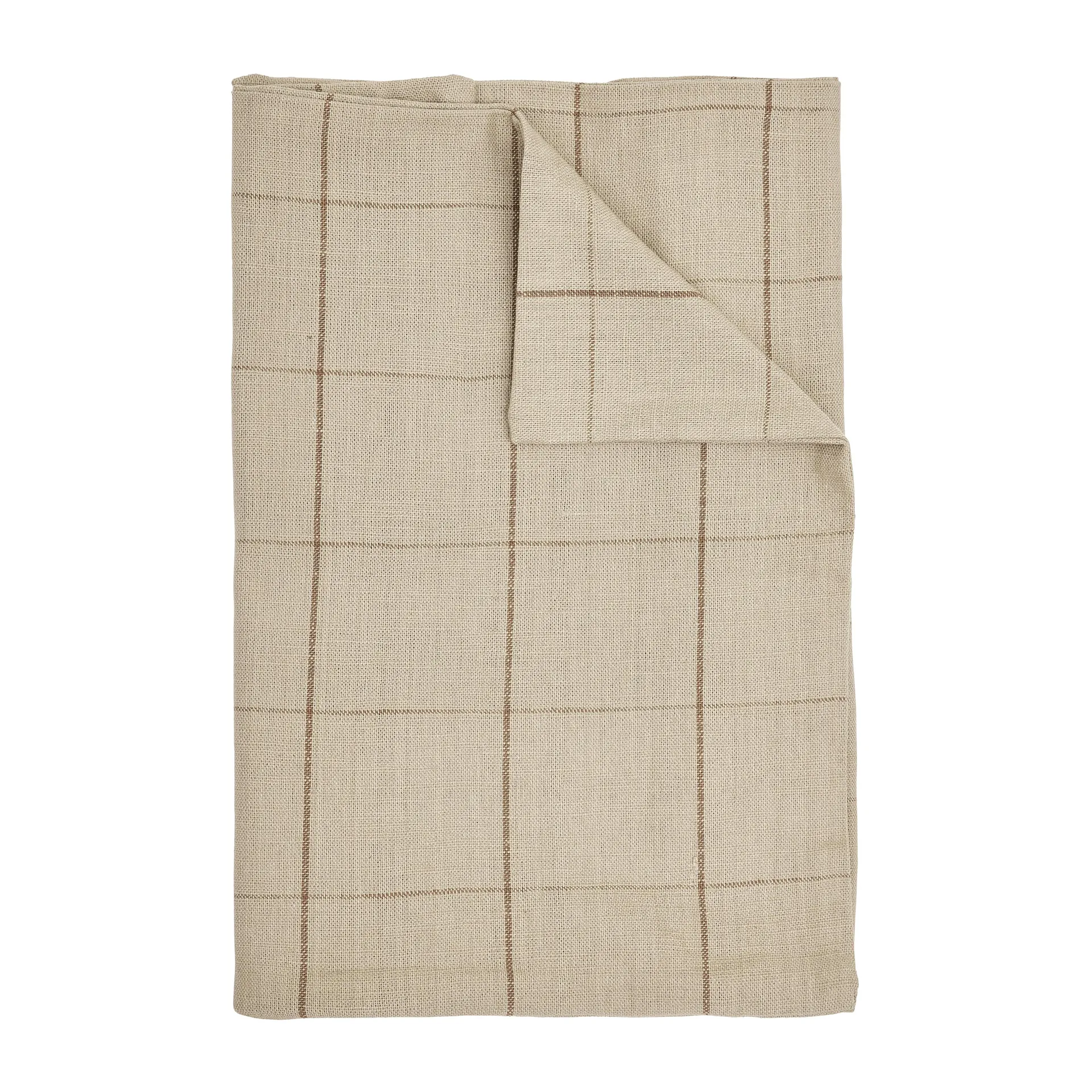 Lunnevik katoenen tafelkleed 150x150 cm, Beige Boel & Jan