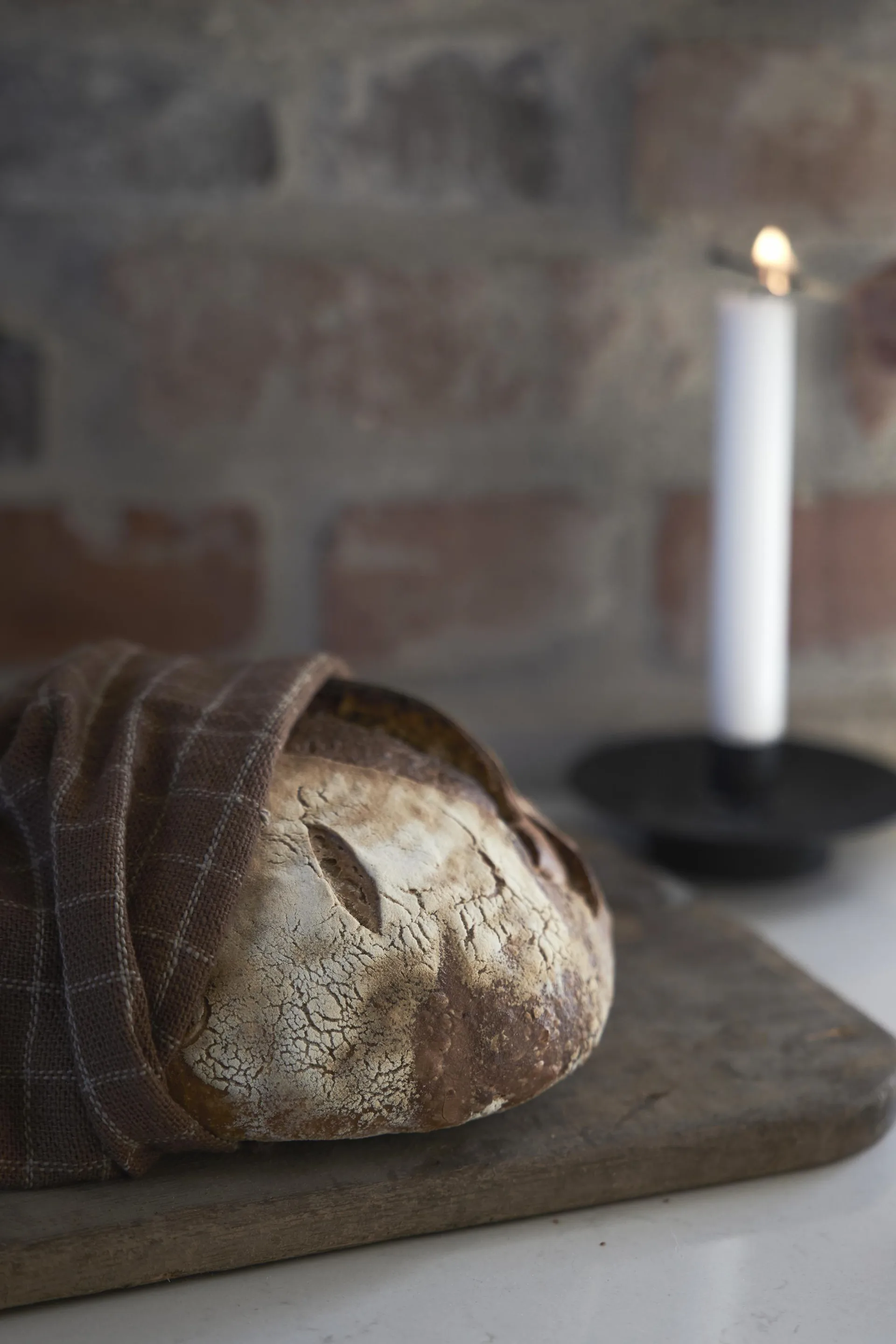 Lunnevik small keukenhanddoek 50x70 cm, Bruin Boel & Jan