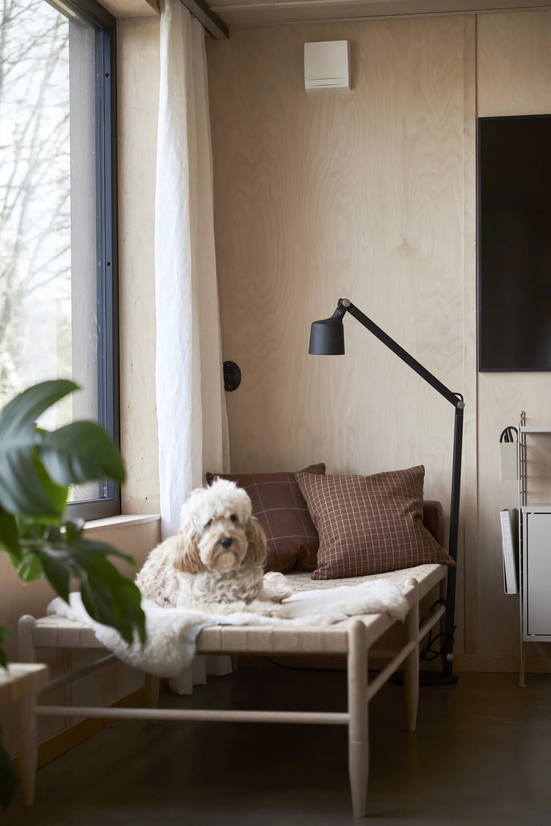 Lunnevik small kussenhoes katoen 45x45 cm, Bruin Boel & Jan