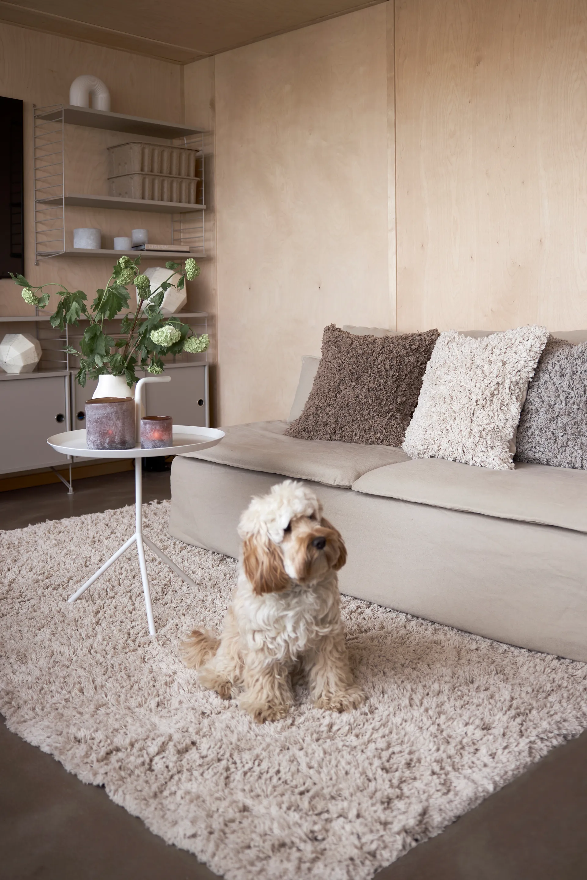 Noma katoenen vloerkleed 160x230 cm, Beige Boel & Jan