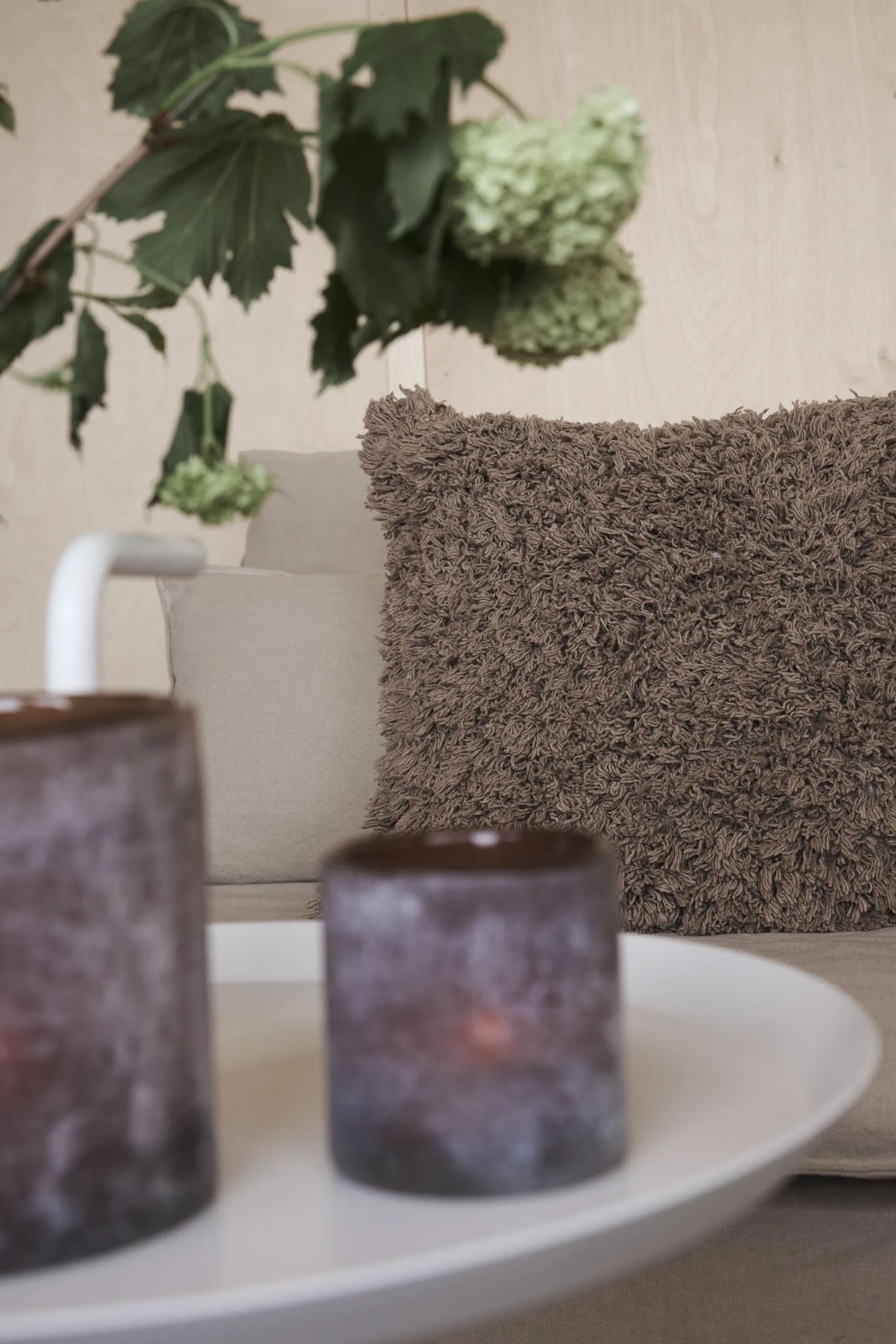 Noma kussenhoes katoen 45x45 cm, Bruin Boel & Jan