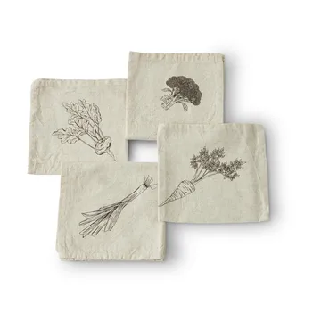 Odla servet 40x40 cm 4-delig - Beige-bruin - Boel & Jan