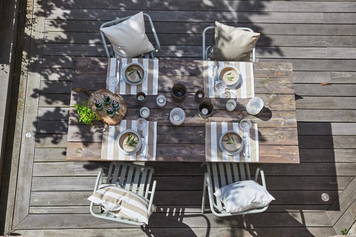 Outdoor stripe kussenhoes 40x60 cm, Beige Boel & Jan