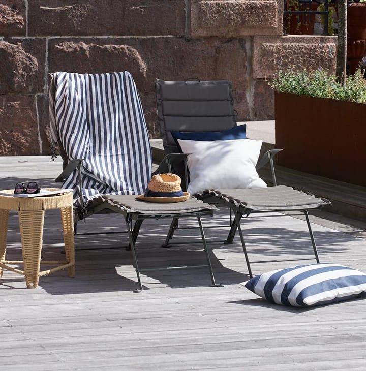 Outdoor stripe kussenhoes 40x60 cm - Blauw - Boel & Jan