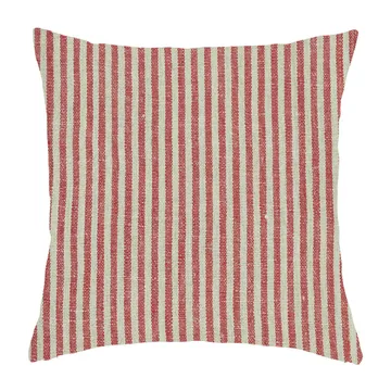 Rough Linen Stripe kussenhoes 45x45 cm - Rood - Boel & Jan