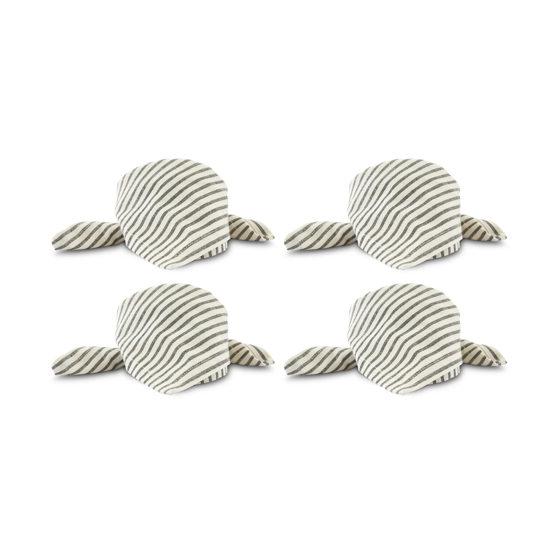 Sammie katoenen servet 40x40 cm 4-pack, Zwart-wit Boel & Jan