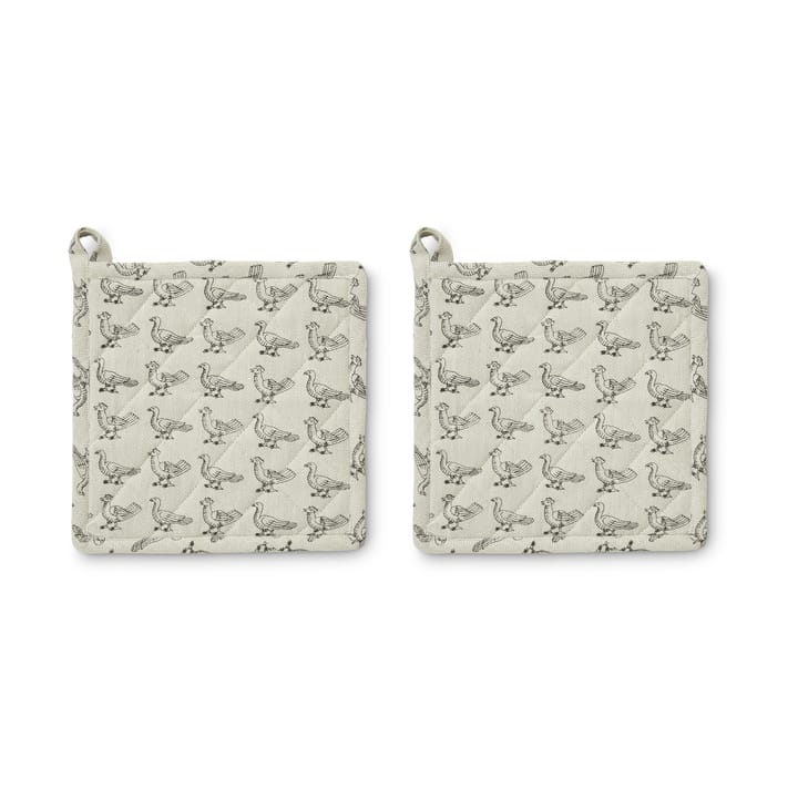 Stina pannenlap 20x20 cm 2-pack - Beige - Boel & Jan
