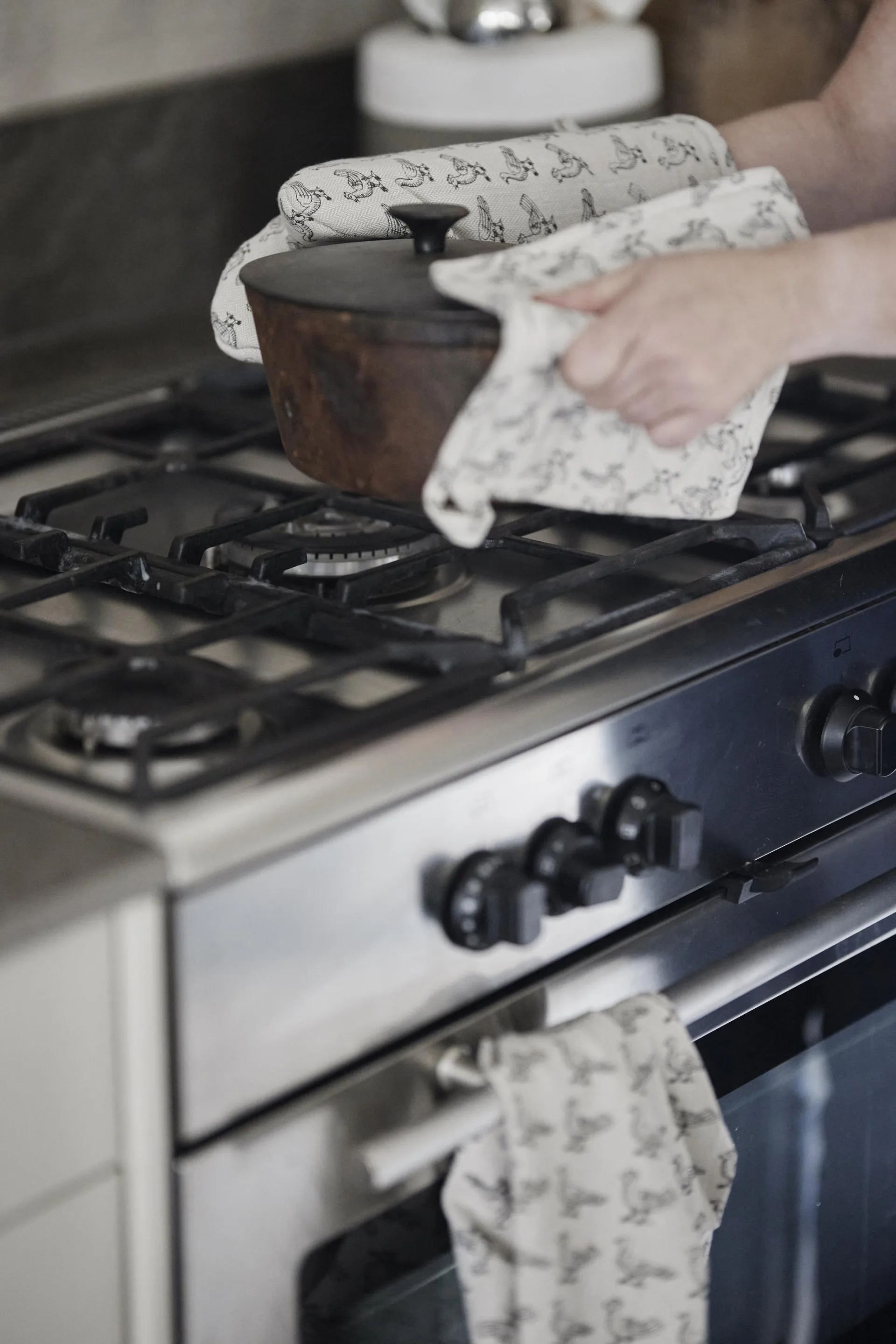 Stina pannenlap 20x20 cm 2-pack, Beige Boel & Jan