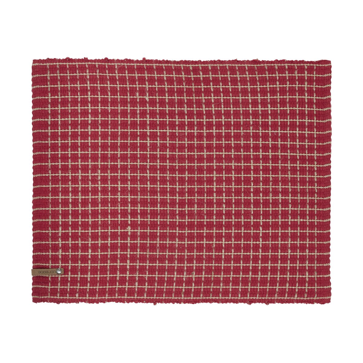 Boel & Jan Tällberg placemat 35x45 cm Rood-natuur | Scandinavisch Interieur | Placemats | Rood