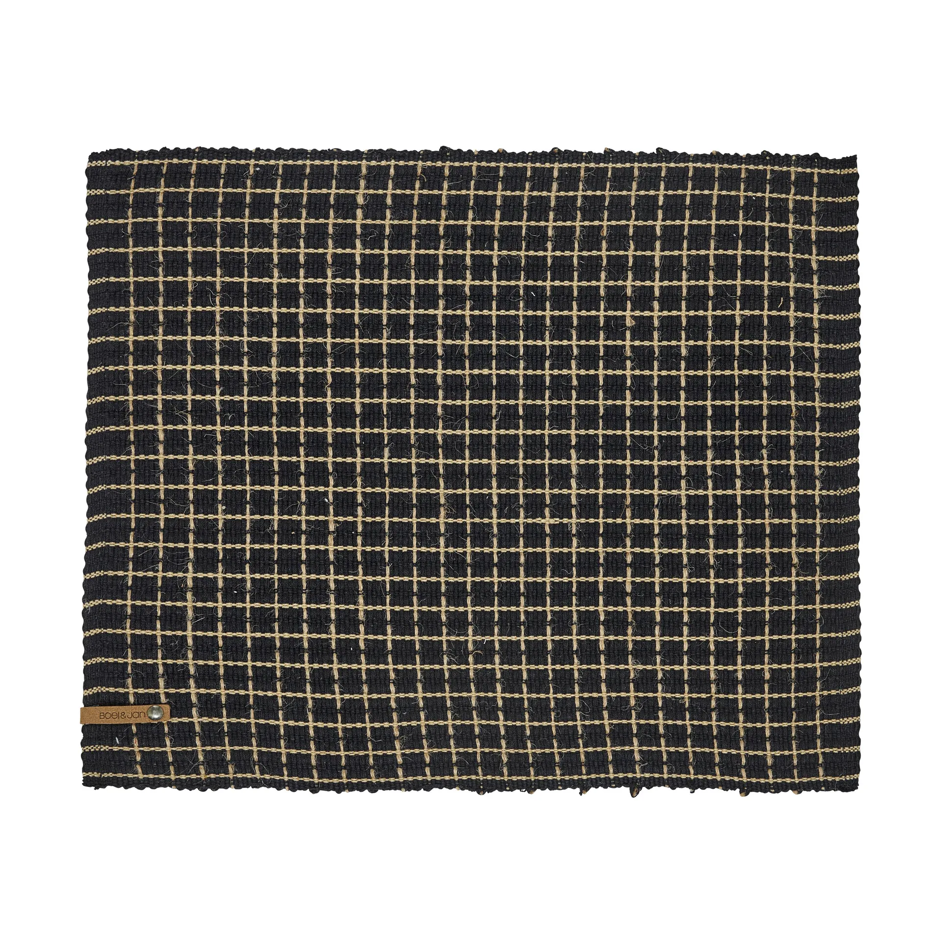 Tällberg placemat 35x45 cm, Zwart-natuur Boel & Jan